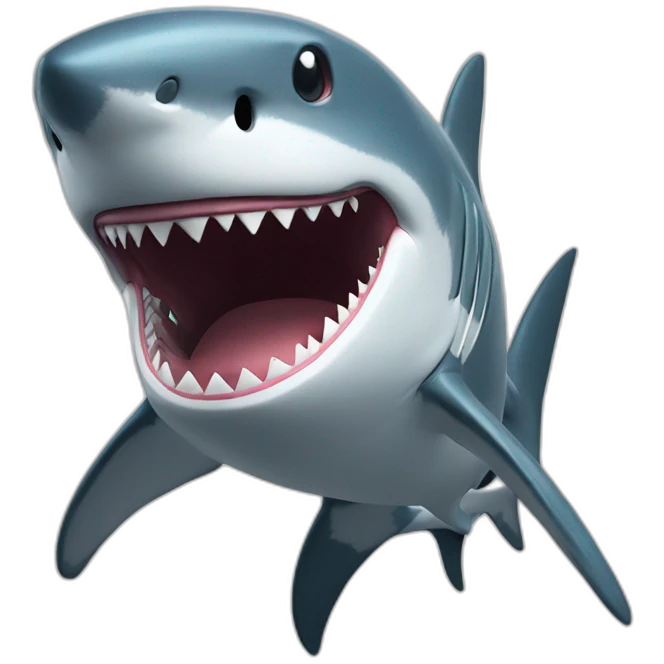 Shark with a top   emoji
