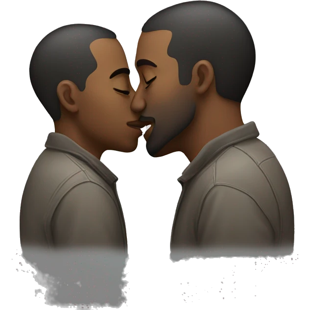 Man and man kissing emoji