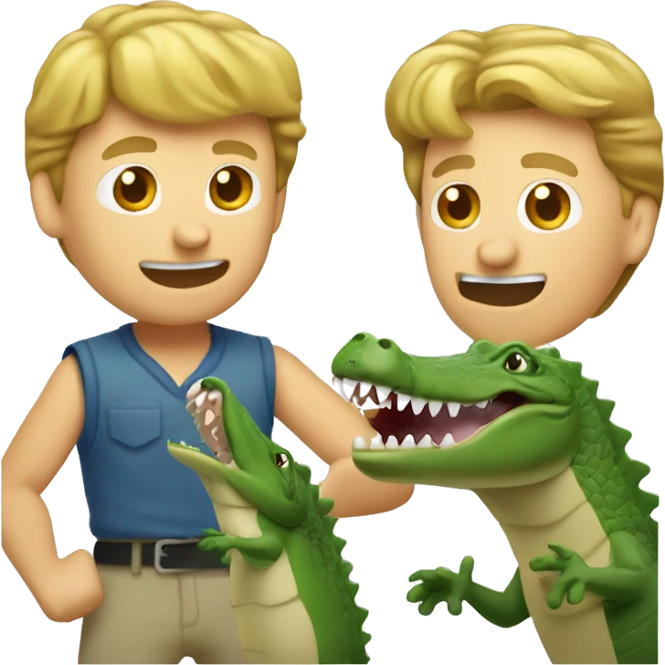 exited Steve Irwin boxing a crocodile emoji