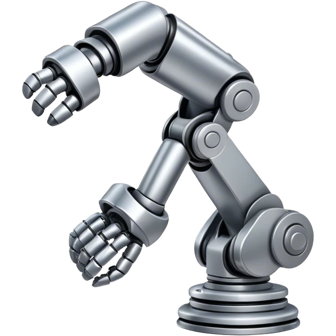 Robotic arm that is flexing emoji