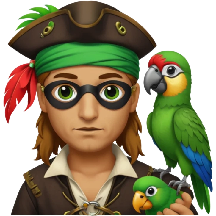 pirate and parrot emoji