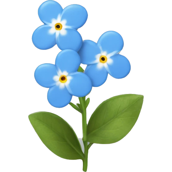 Forget me not flower emoji