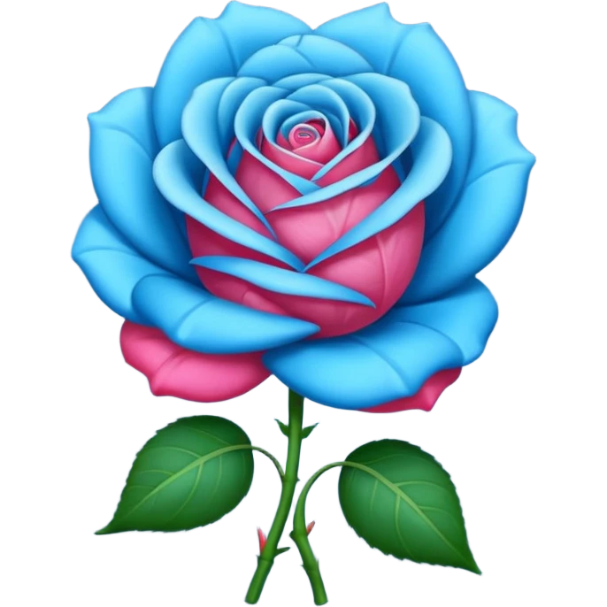 Um emoji de rosa azul emoji