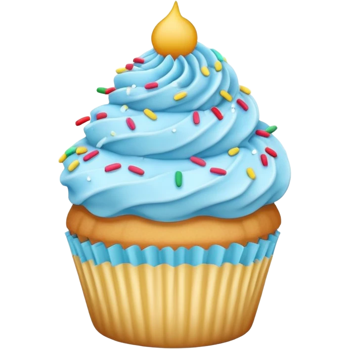 Light blue cupcake emoji