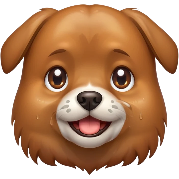 happy and crying doggy emoji