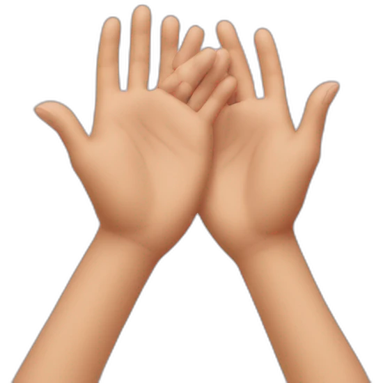 Cœur avec les deux mains emoji