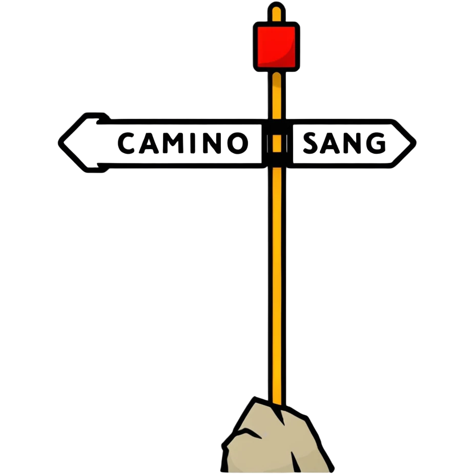 Camino de Santiago wayfinding sign emoji