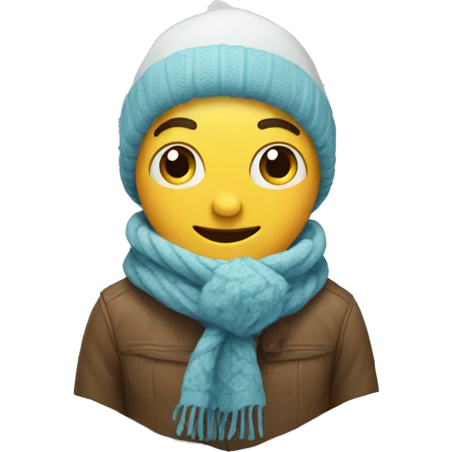 Snow with scarf emoji