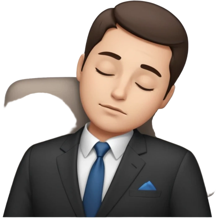 Asleep image in professional look emoji