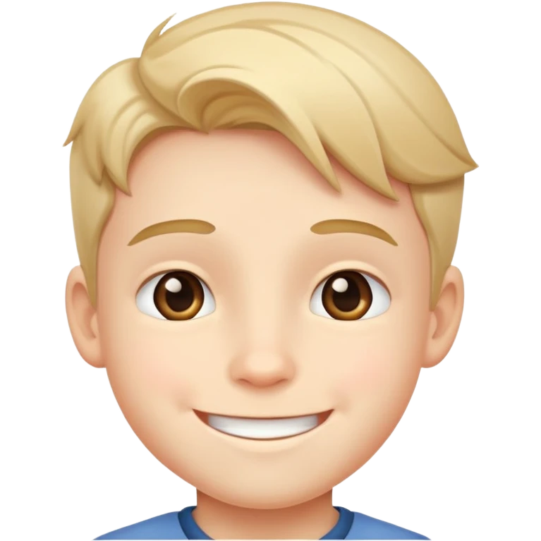 a cute boy with a smile emoji