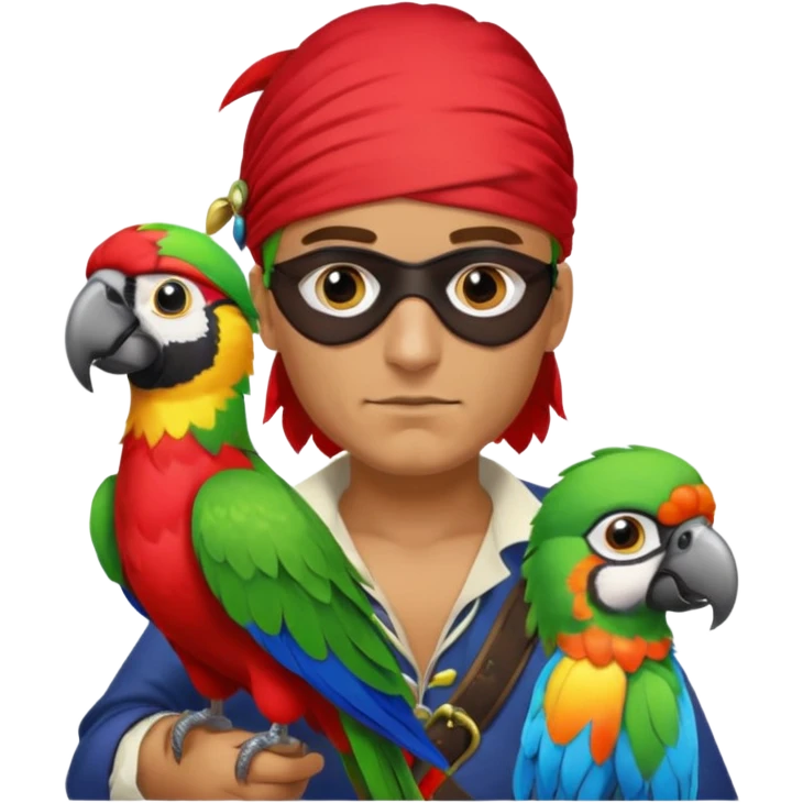 pirate and parrot emoji
