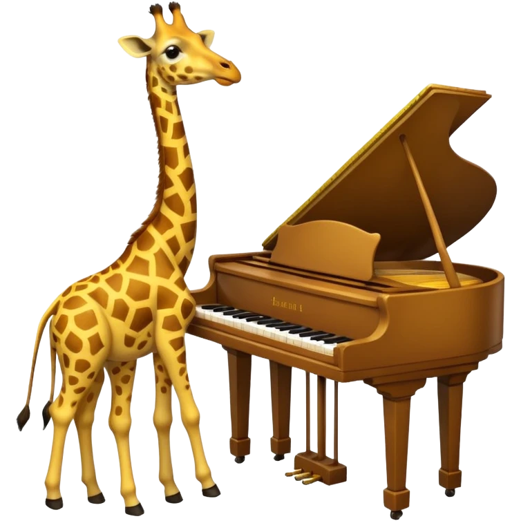 une giraffe qui joue au piano emoji