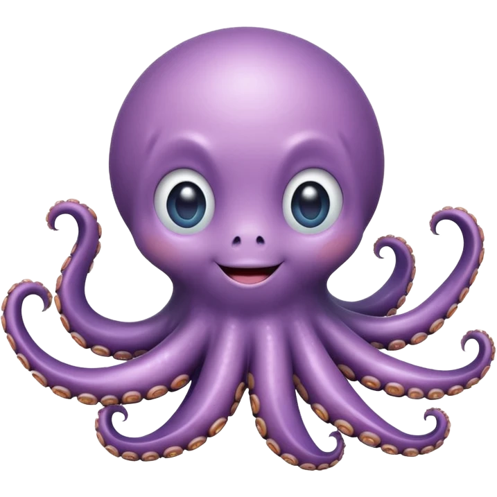 Octopus hugs a pearl (the pearl has a happy face with cute eyes)  emoji