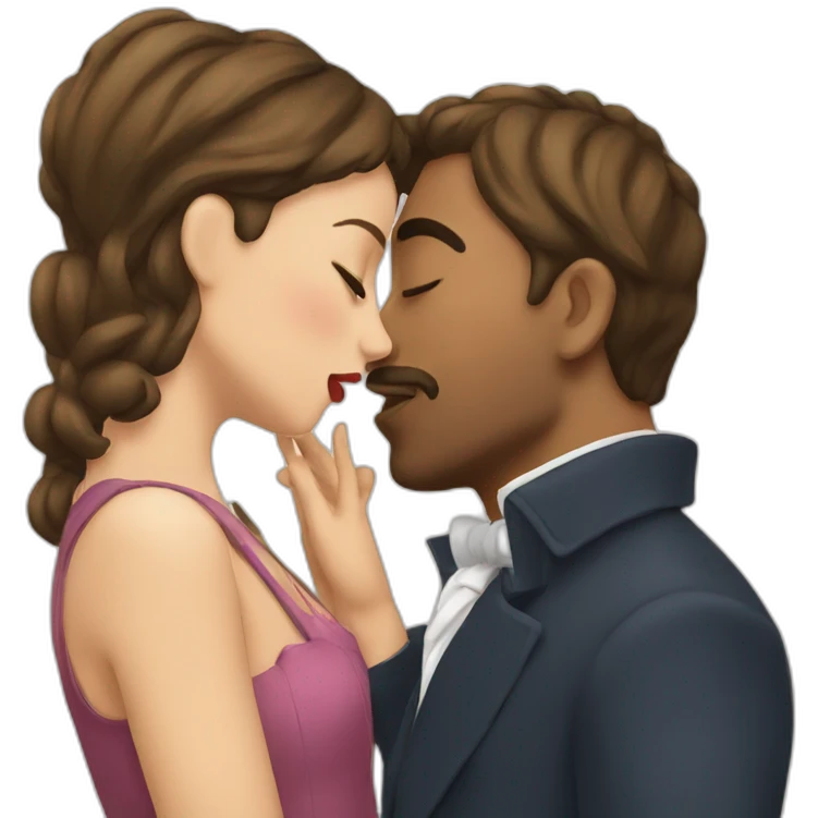 French kiss emoji