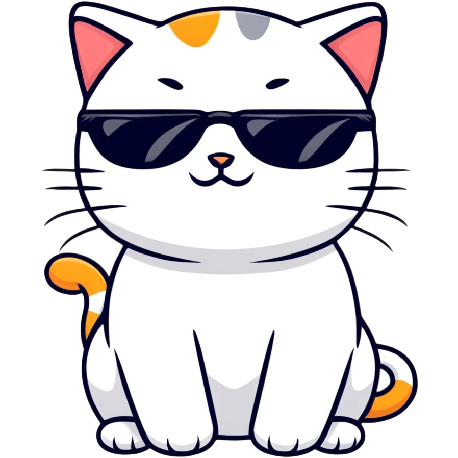 Cat with sunglasses emoji