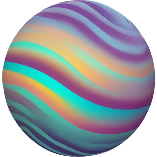 Abstract gradient rings in a sphere emoji