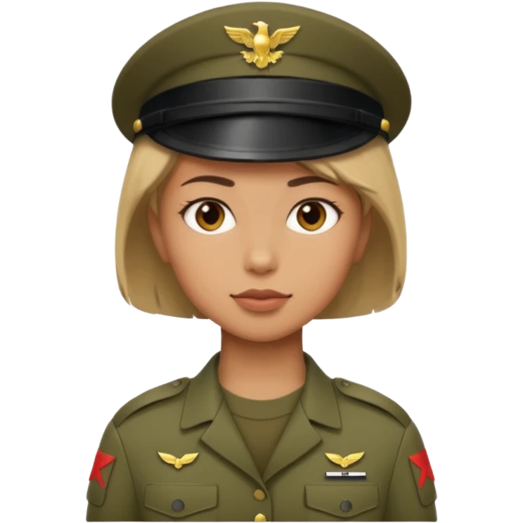 female soldie hair style emoji