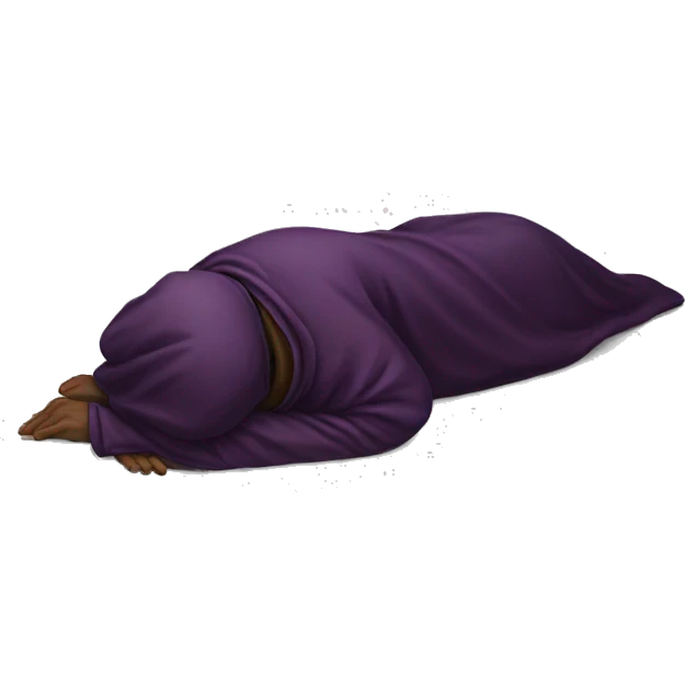 Person lying down face down wearing wizard robe emoji