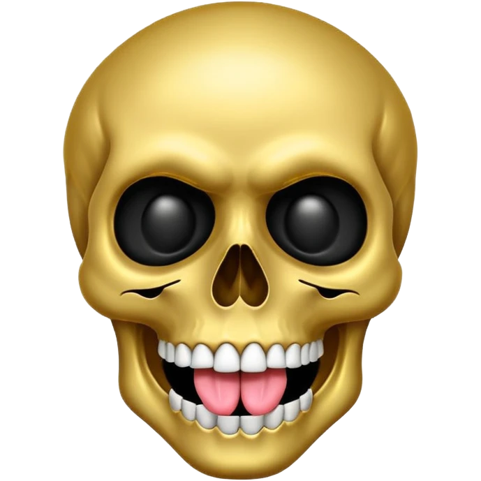 Money Skull Emoji Tongue Black and White Face emoji