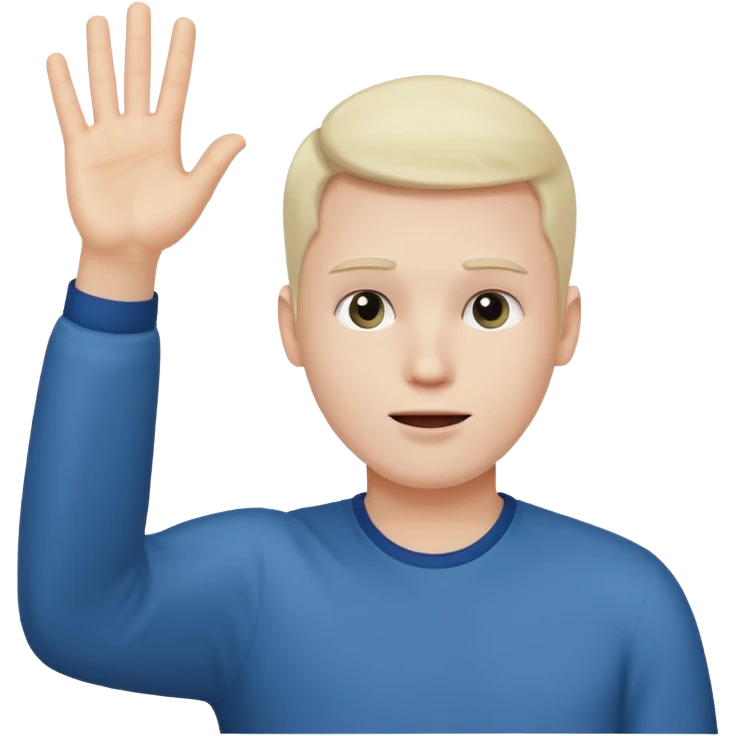 guy with a blank face throwing his hand in the air  emoji