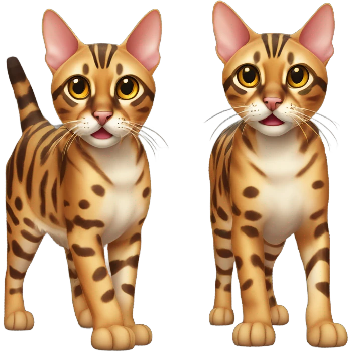 Bengal cat screaming emoji