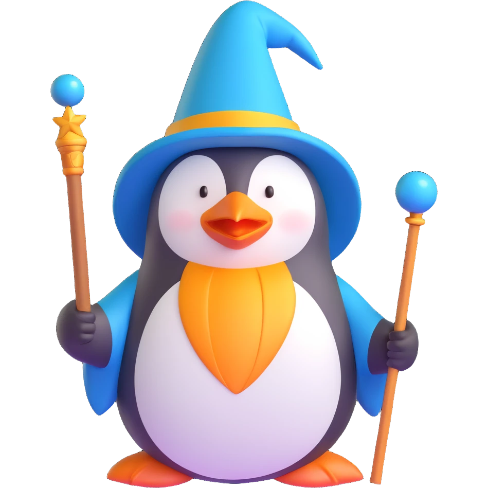 Penguin Wizard emoji