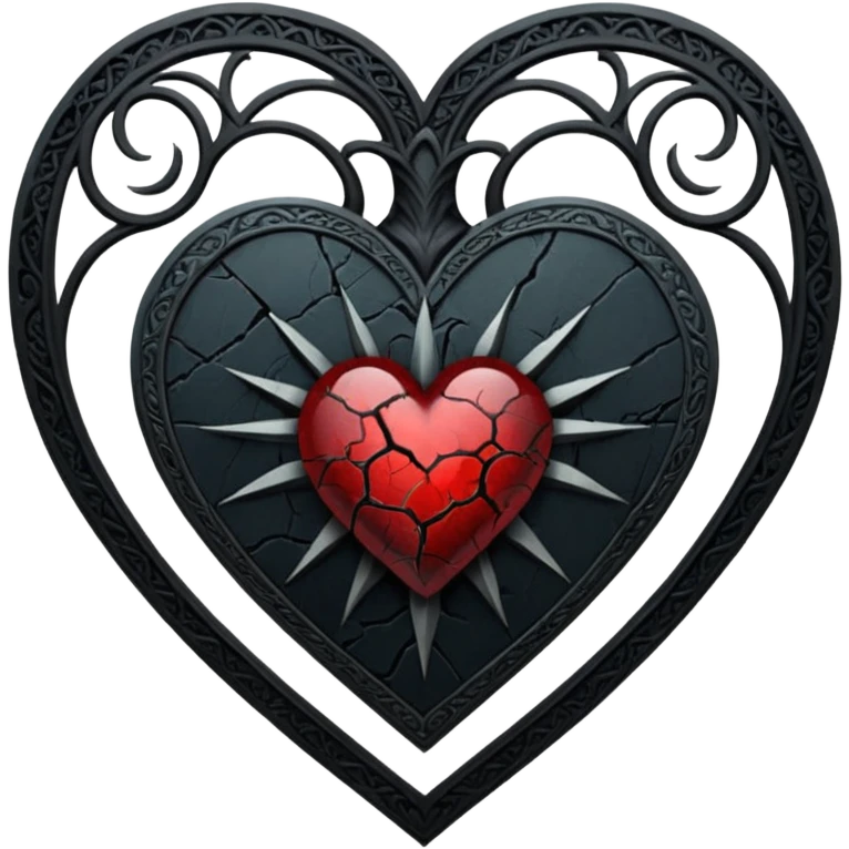 goth heart with a dark tarot card emoji