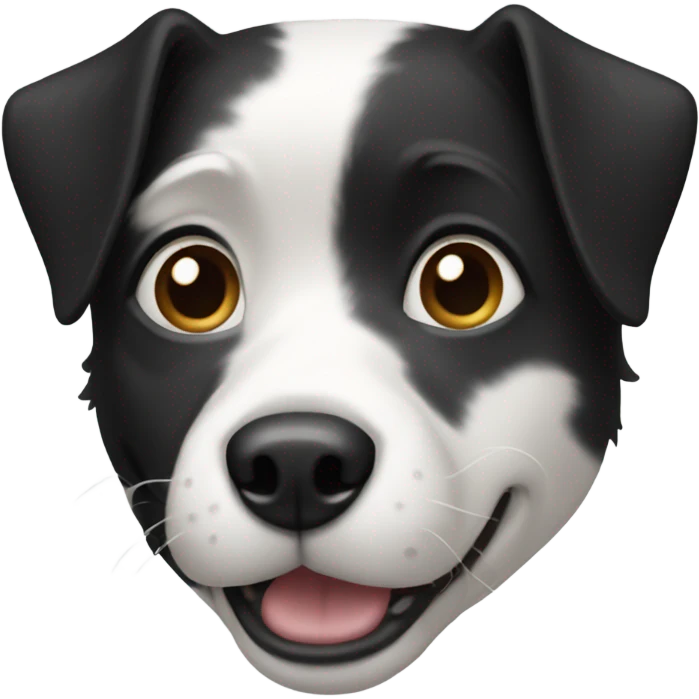 black and white dog emoji