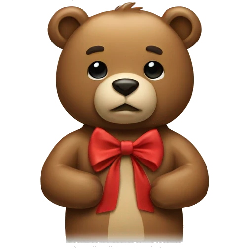 A bear with a bow emoji