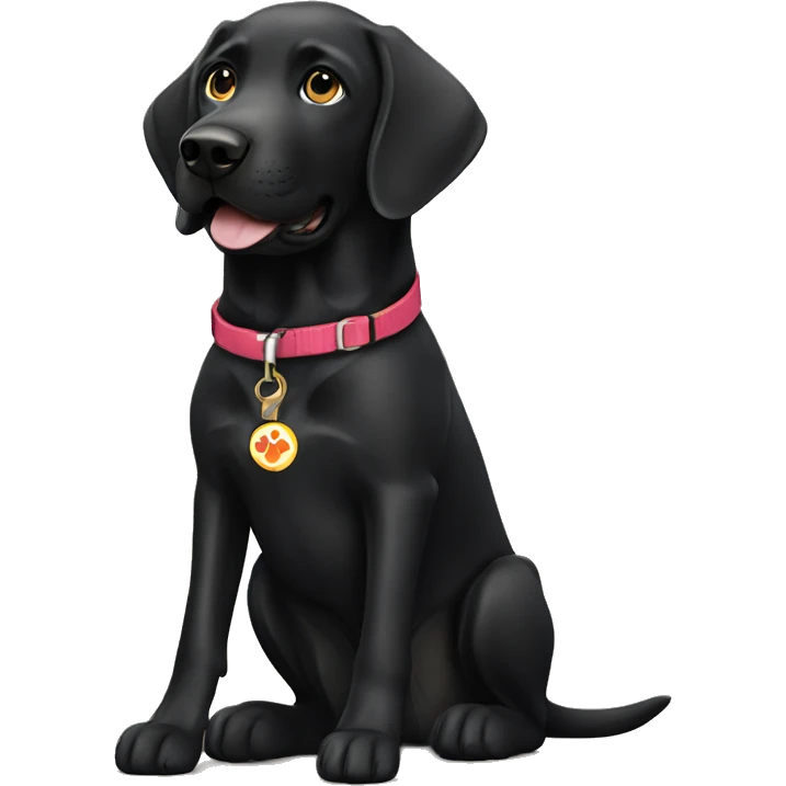 Black Labrador service dog emoji
