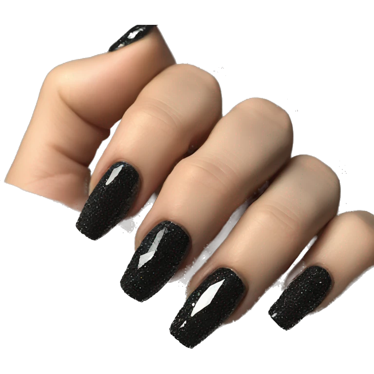 Black diamond nails emoji