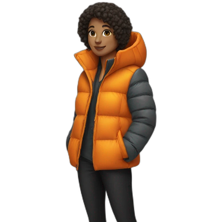 Orange puffer jacket emoji