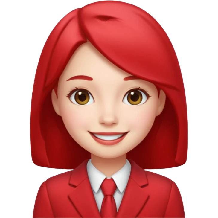 Girl in red holiday suit emoji