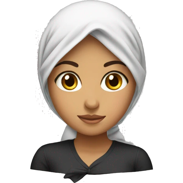 Muslim girl with on the head bow emoji