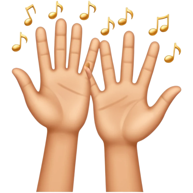 Two hands giving jazz-hands motion, maybe with little sparkles. emoji