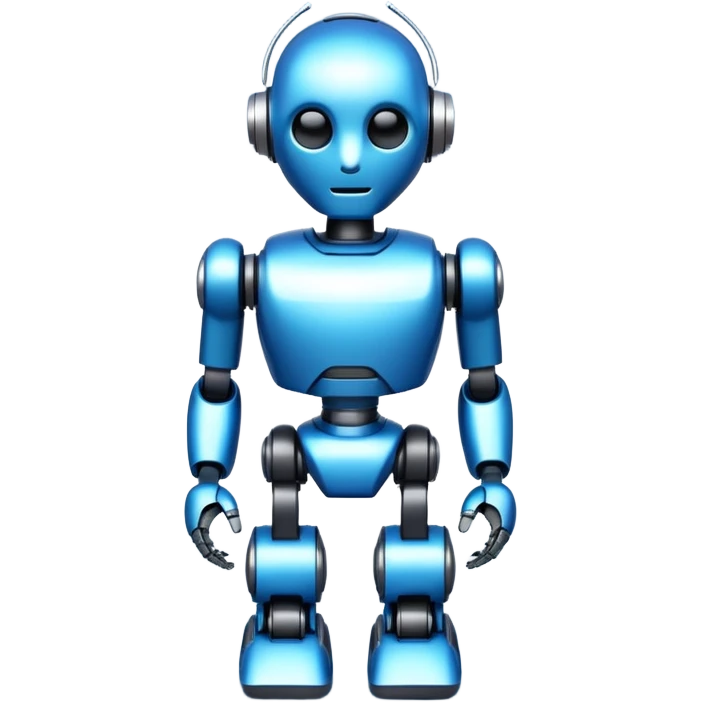 blue artificial intelligence robot emoji