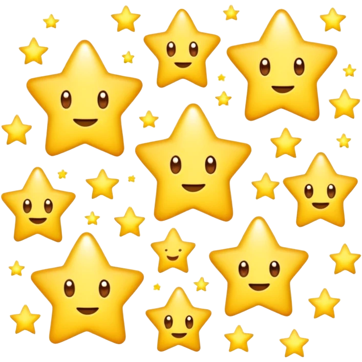 stars with no face shinning emoji