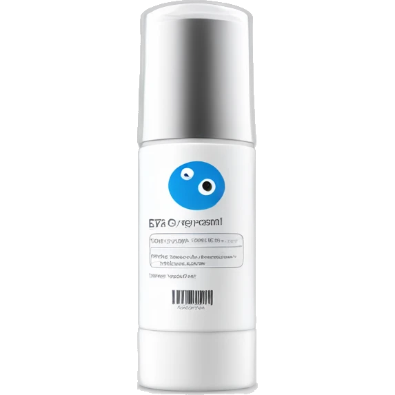 eye cream bottle with label emoji