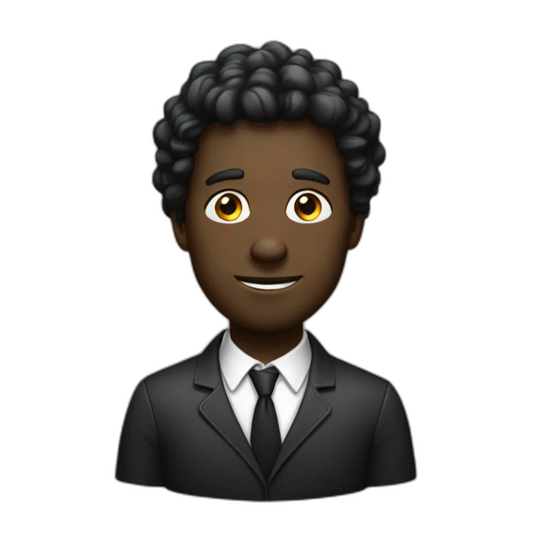 Un gros homme noir emoji