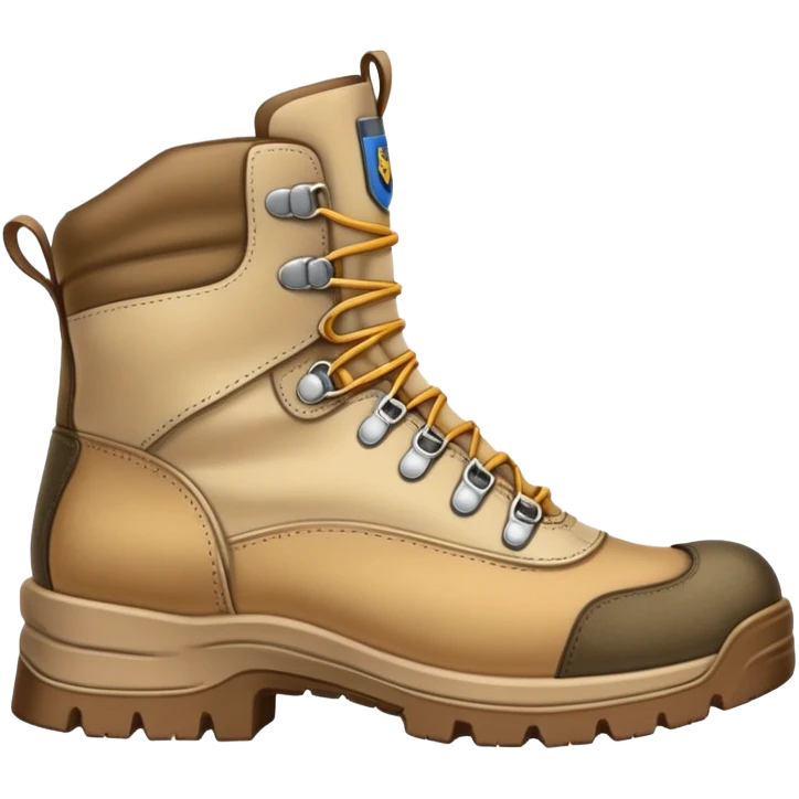 military beige hiking boots emoji