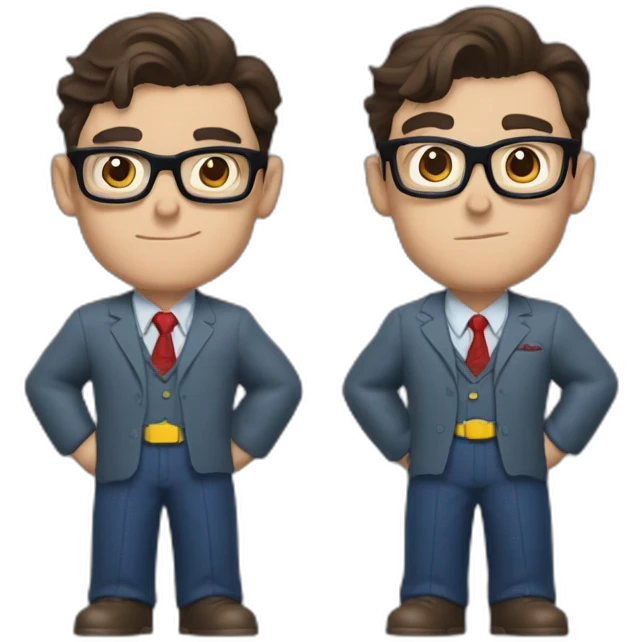 clark kent, superman in disguise, young, office emoji