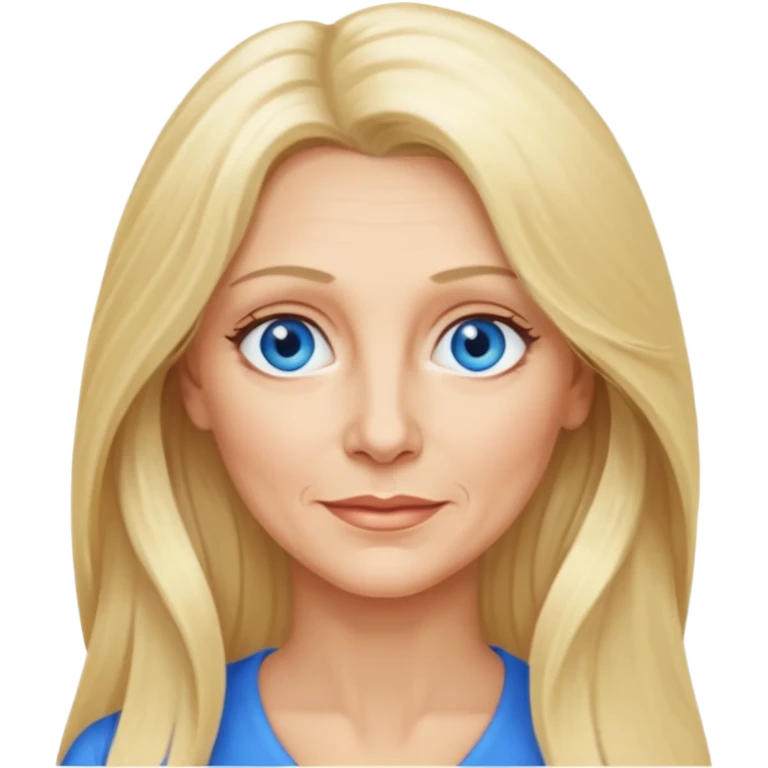 Femme 60 ans blonde cheveux long emoji