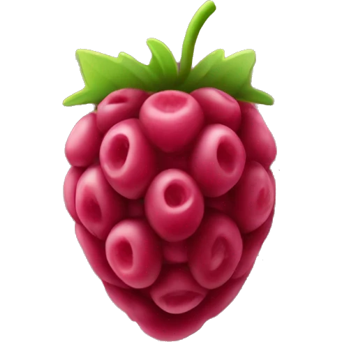 Raspberry with chocolaté emoji