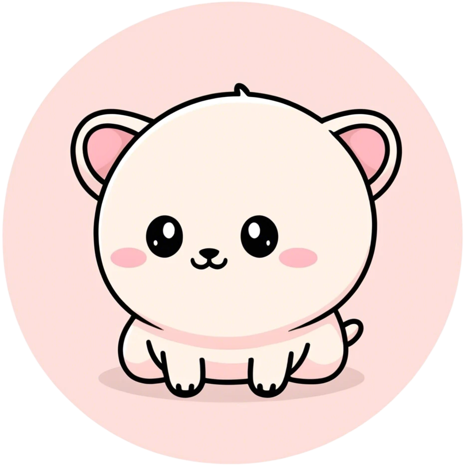 Cute pink  emoji