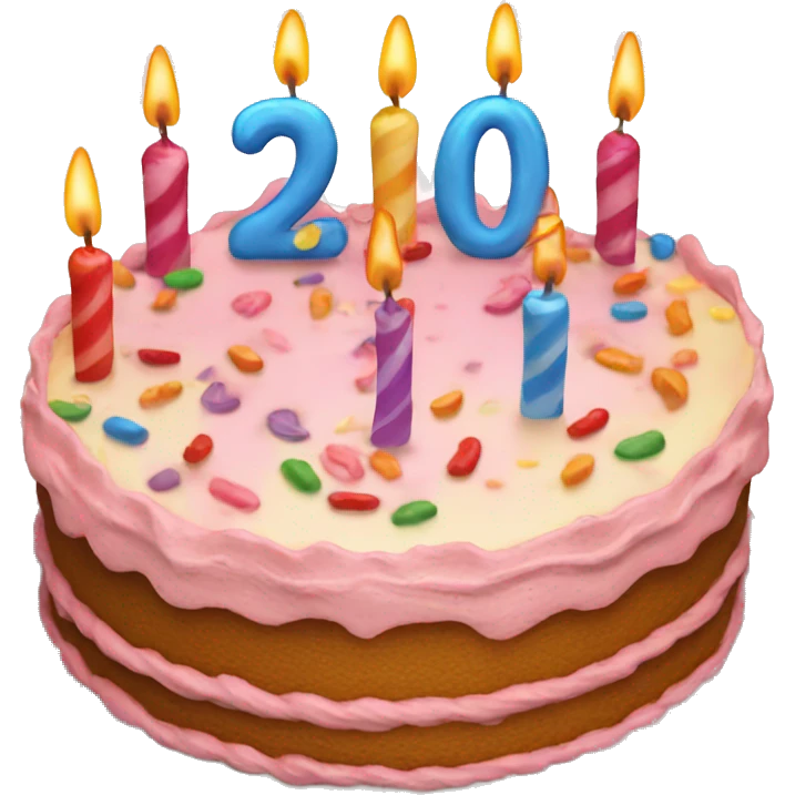 Birthday cake for 20 emoji
