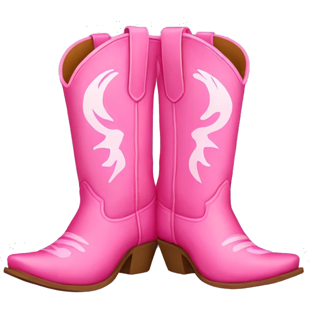Pink cowgirl boots  emoji