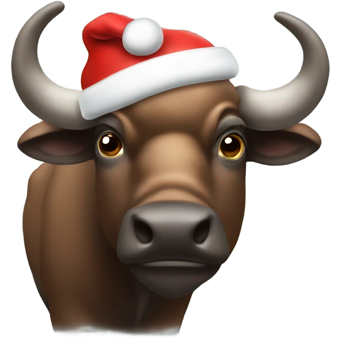 buffalo buffalo buffalo buffalo buffalo buffalo buffalo wearing a Christmas hat emoji