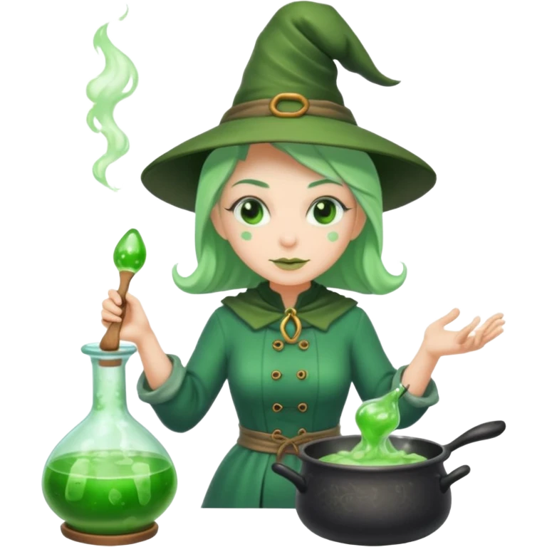 green witch cooking potion emoji