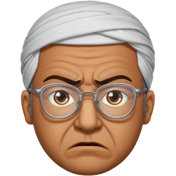 Árabe enojado con lentes emoji
