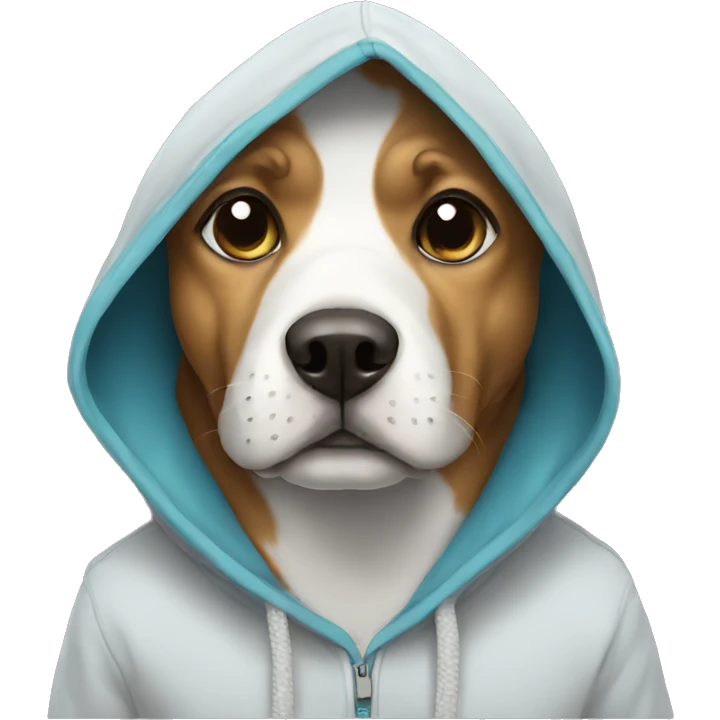 dog wearing a hoodie emoji